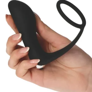 Dark Side Plug P-ring With Bullet Eturauhasvibraattori penisrenkaalla