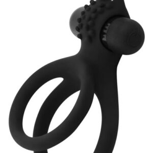 Double Vibrating Cock Ring With Rabbit Ears Penisrengas vibraattorilla