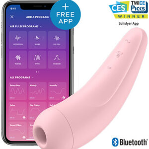 Satisfyer Curvy 2+ Pink Sovelluksella ohjattava klitoriskiihotin